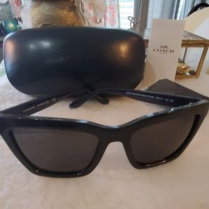 SOLD Coach HC8208 BLACK Floral sunglasses